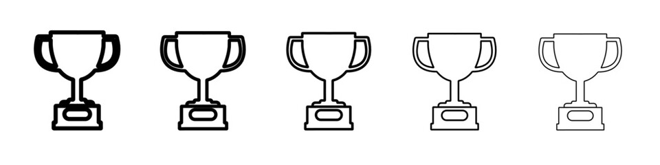trophy icon vector outline symbol or illustration
