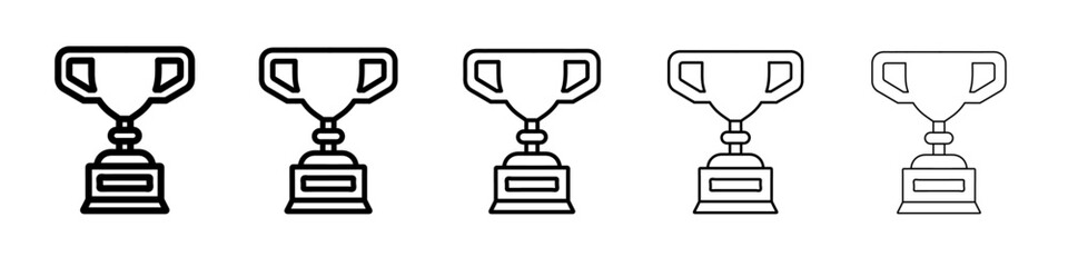 trophy icon vector outline symbol or illustration