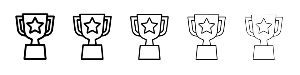 trophy icon vector outline symbol or illustration