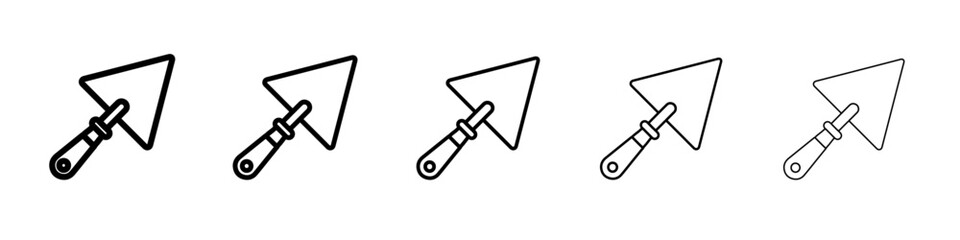 trowel icon vector outline symbol or illustration