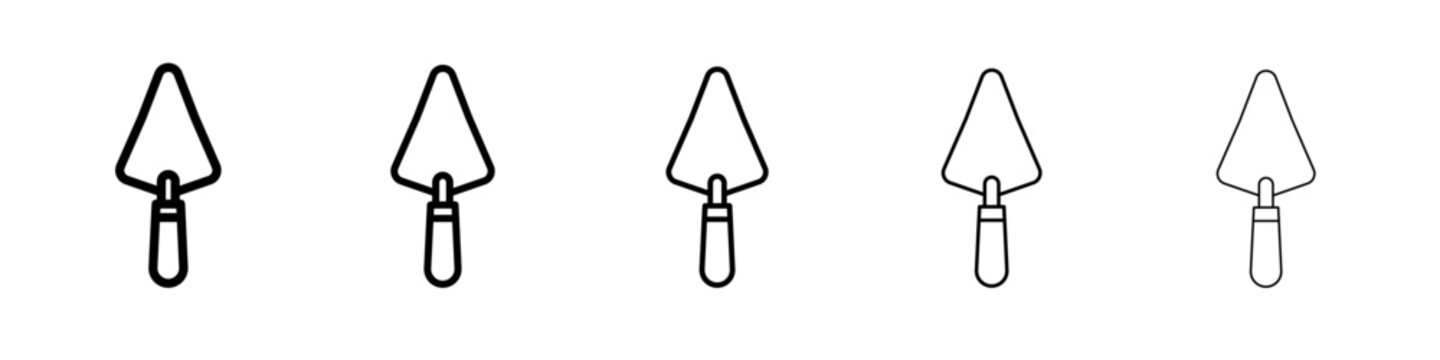 trovel icon vector outline symbol or illustration