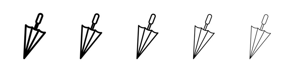 umbrella icon vector outline symbol or illustration