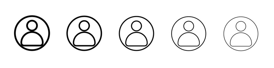 User icon vector outline symbol or illustration