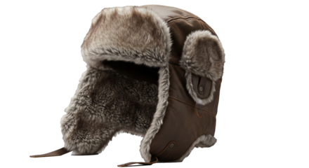 
Warm Brown Trapper Hat with Faux Fur Lining

