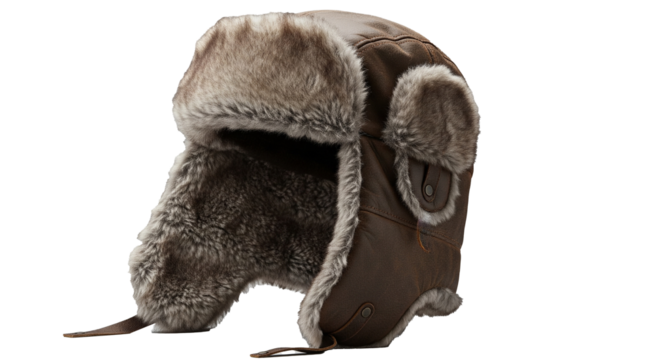 
Warm Brown Trapper Hat with Faux Fur Lining

