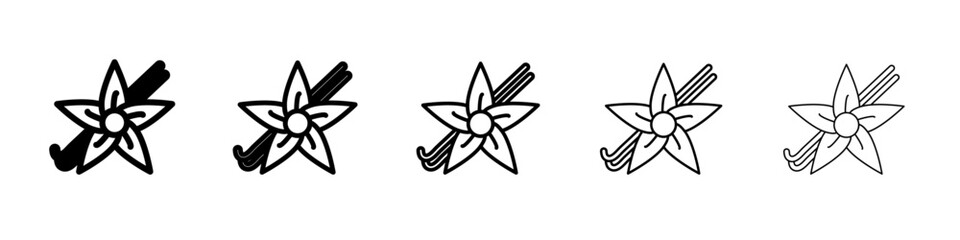 Vanilla icon vector outline symbol or illustration