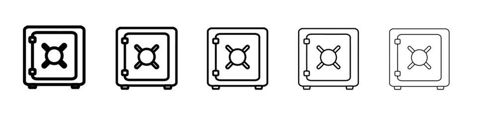 vault icon vector outline symbol or illustration