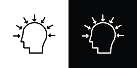 Intention icon vector graphics in strokes