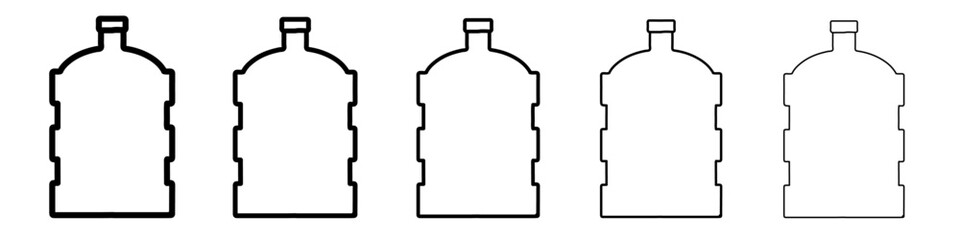 water bottle icon vector outline symbol or illustration