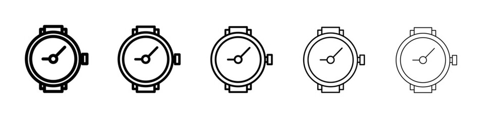 wrist watch icon vector outline symbol or illustration