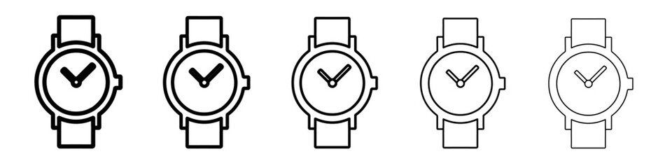 wrist watch icon vector outline symbol or illustration