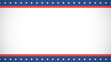 US flag symbols background border frame with copy space for text. Vector.