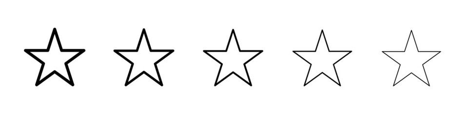 1 star rating icon vector outline symbol or illustration
