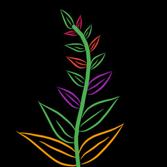 black and green leaves