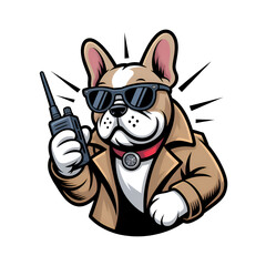 Cool French Bulldog Detective with Shades
