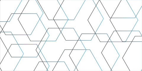 Clean minimalistic, and futuristic abstract background with overlapping hexagonal shapes. Digital geometric abstraction with lines and dots. Geometric abstract design.