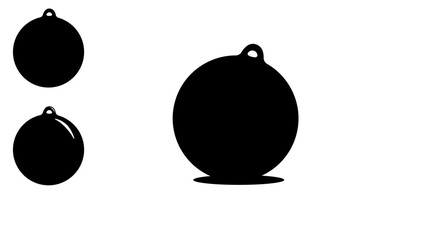 Inflatable Boat Fender Bumper Ball for Docking, black isolated silhouette