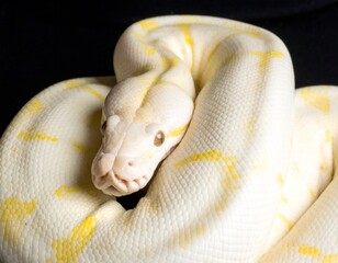 Obraz premium snake in front of black background