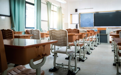 Modern classroom in the school