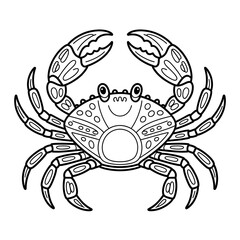 Fototapeta premium vector illustration of a crab on sea 