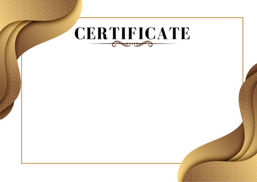 Certificated With Gold Border