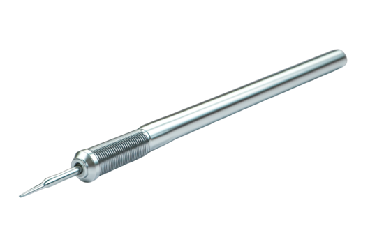 Metallic rod tool with pointed tip