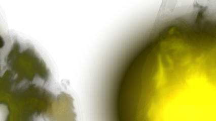 Dynamic yellow cloud bursts against a dark backdrop create a powerful, ethereal visual for adding dramatic flair to graphic designs.