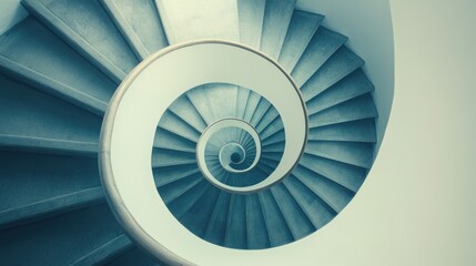 Obraz premium Spiral staircase in a modern building