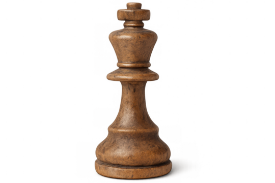 Chess king piece towering on clear surface, symbolizing strategic dominance and winning potential in competitive gameplay