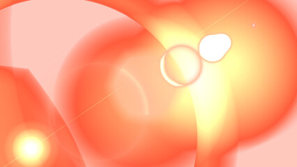 Warm light emanates from abstract shapes with glowing spheres in an inviting, blurred composition, perfect for backgrounds.
