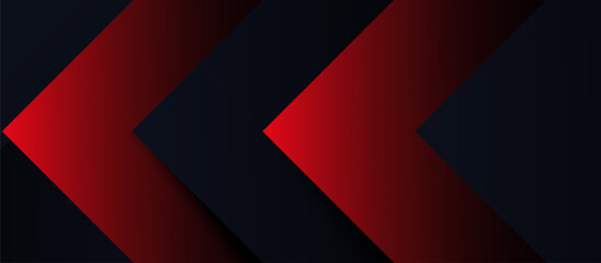 Abstract red and black arrow shape with futuristic concept background
