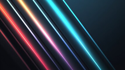 Glowing digital lines of color and light in motion / 色と光のラインが描くデジタルアートの輝き
