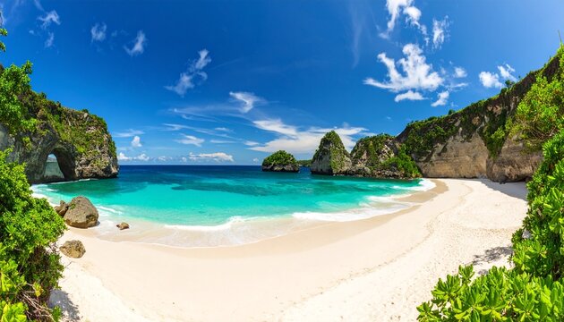 Secluded Tropical Beach Paradise Azure Waters & White Sands