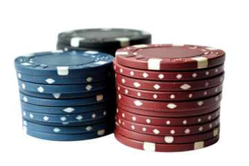 Stacks of Casino Chips A Close Up of Gambling Tokens Poker Night Fun Blue Red Black Colors Game