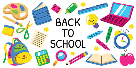 Cute Doodle School Elements - Hand Drawn Vector Collection for Learning Theme