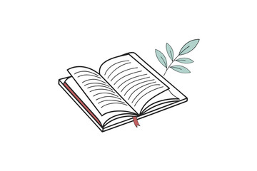 minimalist open exam book test icon