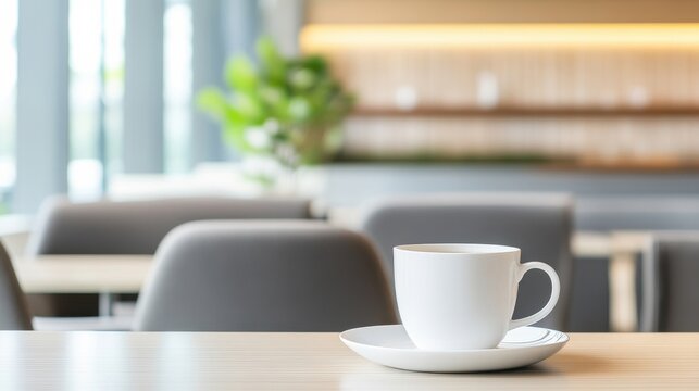 Elegant Café Setting with Digital Payment Options