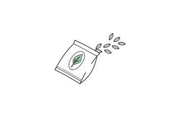 minimalist seed packet icon design