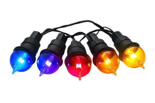 Colorful Christmas Light String Garland Holiday Home Decoration Glow Festive Season Celebration Bulb