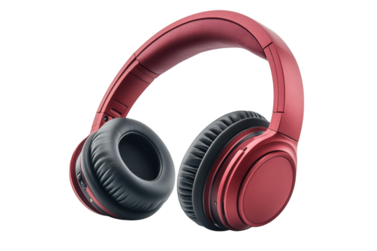 Wireless headphones noise canceling crimson red color high quality sound audio fidelity music