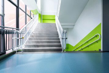 Obraz premium Modern staircase in school building