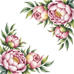 Fototapeta premium a cluster of blooming peony flower