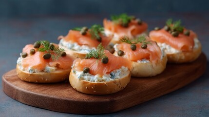 Smoked salmon bagels dance with capers and dill, embracing New York brunch vibes and International Bagel Day jubilation