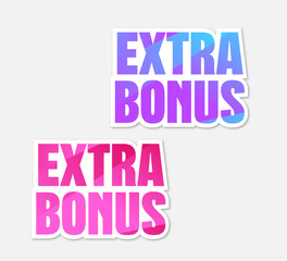 two cool stickers on a white background in different colors a set of stickers