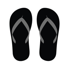 Flip Flops Glyph Icon - Summer Beach Footwear Symbol