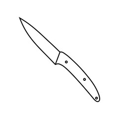 Knife icon vector. Hunting knife illustration sign. Military knife communication symbol. Cold weapon web icon set.