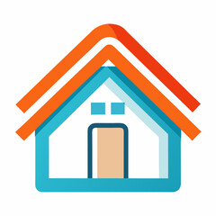 Home Insulation Icon - Generative AI Vector & Linocut Silhouette Design