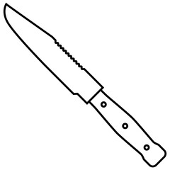 Knife icon vector. Hunting knife illustration sign. Military knife communication symbol. Cold weapon web icon set.