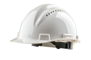 Safety First A Pristine White Hard Hat Against Black Backdrop Construction Gear Protection Gear