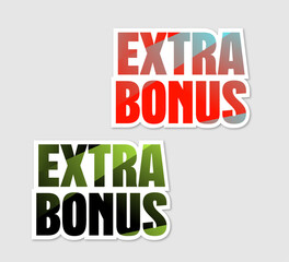 two cool stickers on a white background in in green and red a set of stickers